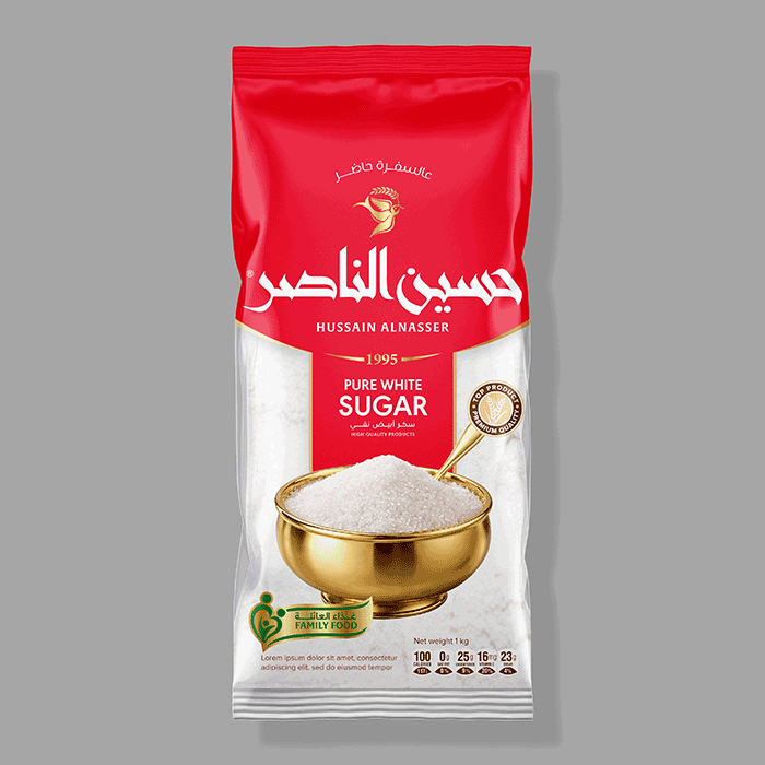 Pure white sugar